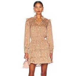 HEARTLOOM Benet Mini Dress in Whiskey SZ Small